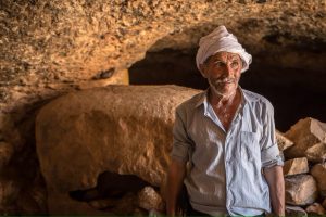 Jibreen (62), a Palestinian shepherd in the South Hebron Hills, says the activities of Israeli settlers make it close to impossible for him to continue living and working in the area. Photograph: Sally Hayden